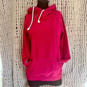 Ampersand Avenue Style Double Hood Hoodie Hot Pink Fuchsia Medium